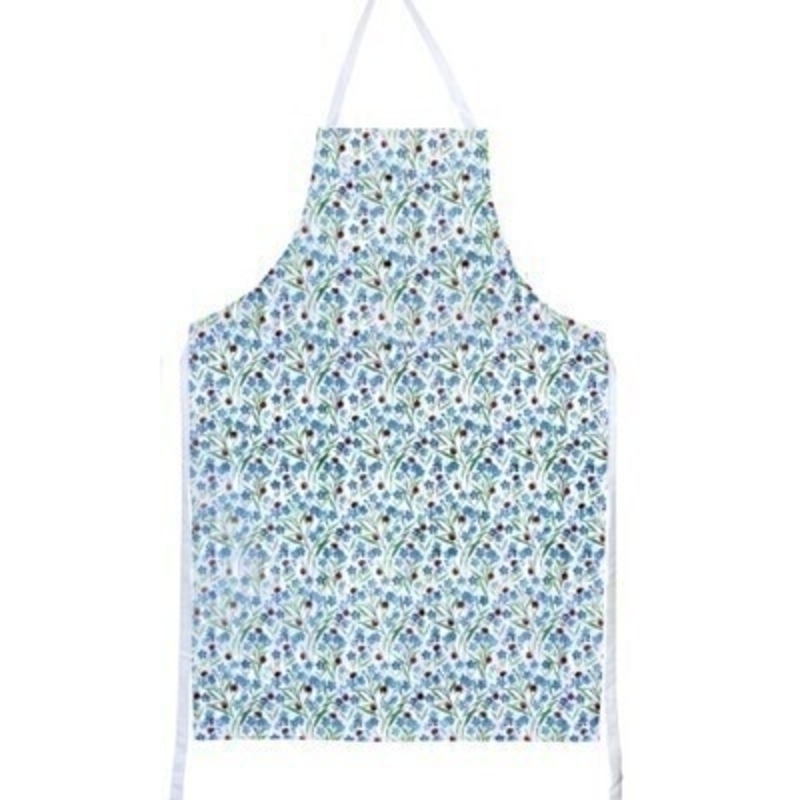100% Cotton Apron with a lovely blue forget-me-not flower and red ladybird pattern. By London based designer  Gisela Graham who designs really beautiful gifts for your garden and home. Would make an ideal gift. Matching items available.